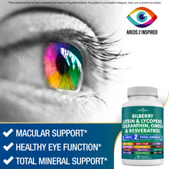 NEW AGE Eye Health lutein and zeaxanthin capsules close-up for healthy vision support