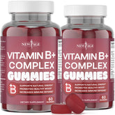 New Age Vitamin B Complex Gummies bottle on counter for daily energy support