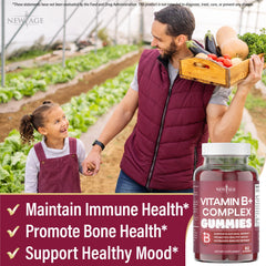 Close-up of label on New Age Vitamin B Complex Gummies