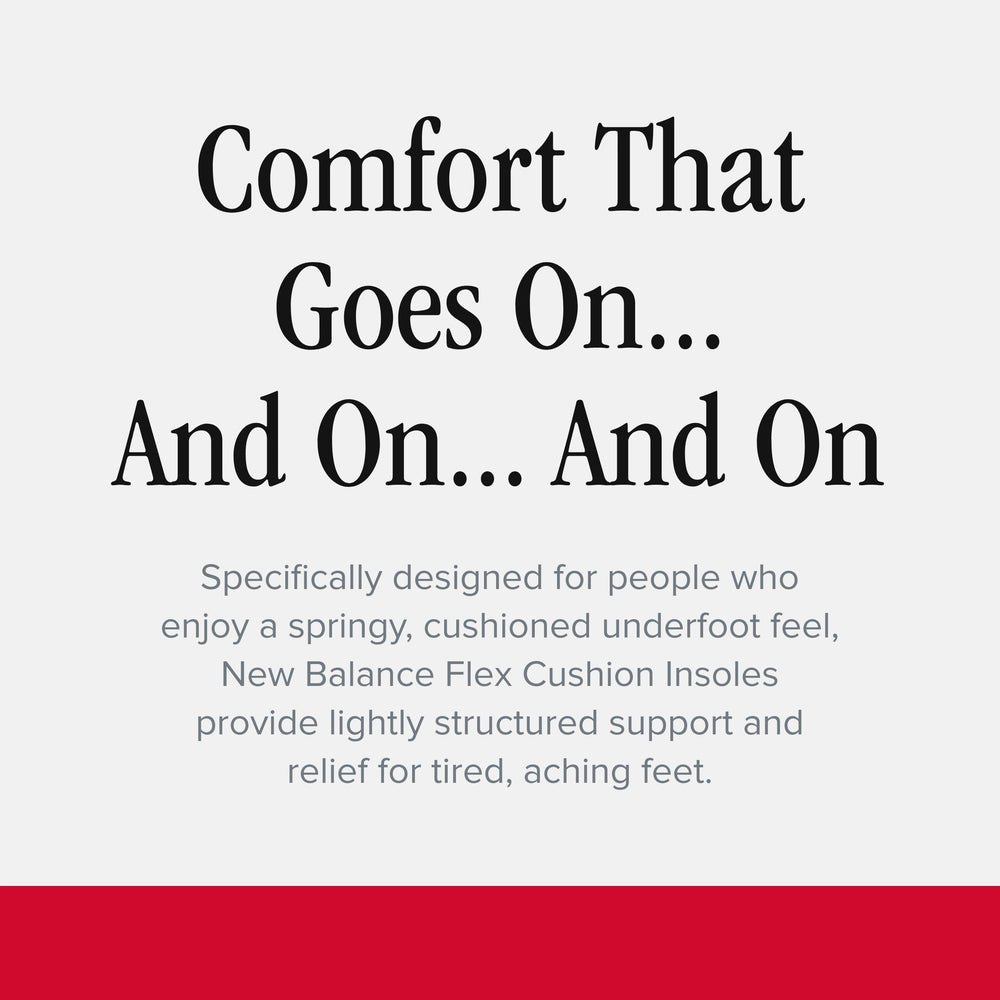 New Balance Flex Cushion insert provides arch support aligned with foot motion