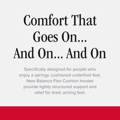 New Balance Flex Cushion insert provides arch support aligned with foot motion