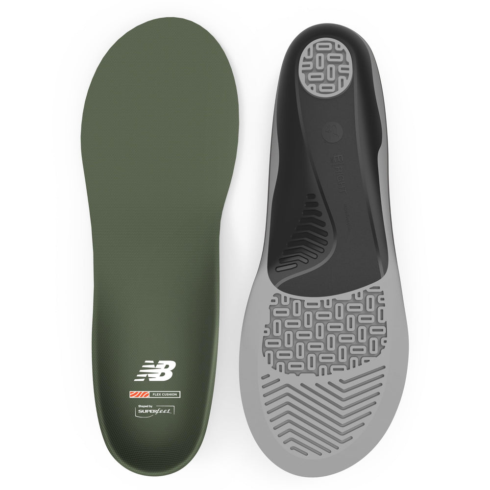 New Balance Flex Cushion insert shows the heel cup for impact protection and comfort