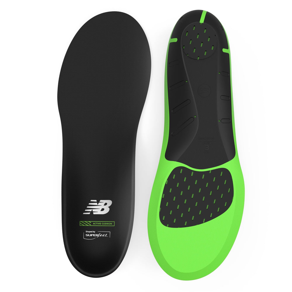 New Balance Sport Active Cushion insoles with two-layer foam for a springy, cushioned ride.