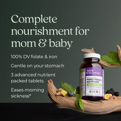 New Chapter Advanced Prenatal fermented iron pill supports iron needs during pregnancy.