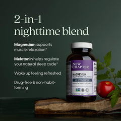 Diagram highlights 2.5x absorption of magnesium glycinate for better uptake.