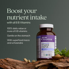 New Chapter Organic B vitamins ingredients featuring methylfolate and fermented Biotin