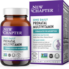 New Chapter Prenatal One Daily tablet shown for convenient daily nutrition.