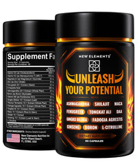 New Elements Test Booster Tongkat Ali 10:1 for natural vitality.