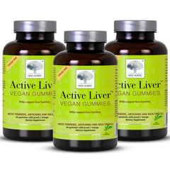 New Nordic Active Liver Gummies bottle on a clean counter for daily support.