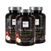 NEW NORDIC Hair Volume Gummies bottle front promotes vegan daily vitamins for hair vitality.