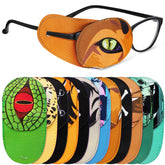 Newcotte eye patch for kids with owl pattern, comfortable all-day wear for glasses