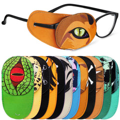 Newcotte eye patch for kids with owl pattern, comfortable all-day wear for glasses