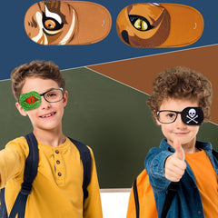 Newcotte eye patch with skull motif, lightweight breathable fabric for long-time use