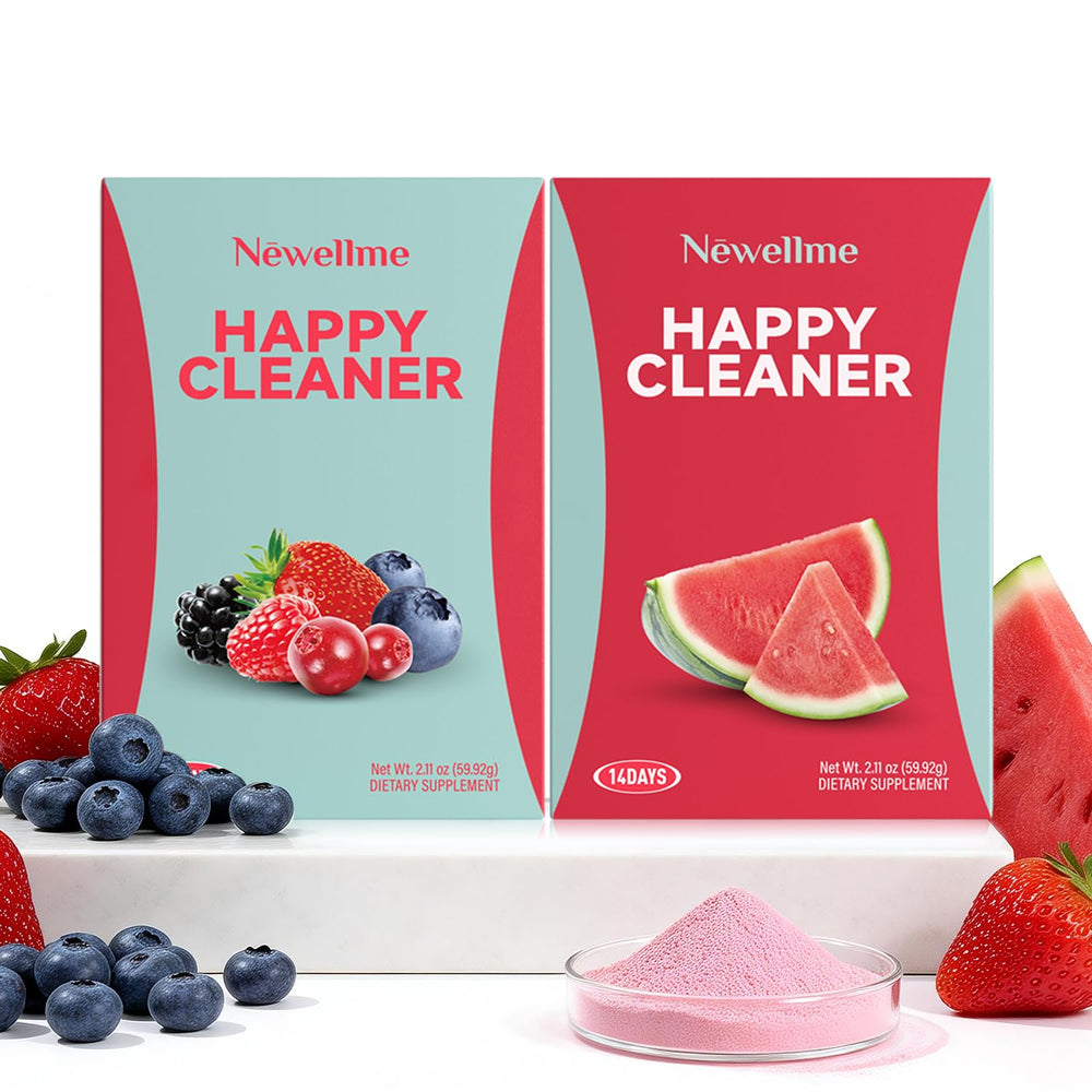 NEWELLME Happy Cleaner Super Greens Watermelon sachets for daily greens boost