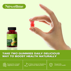 NEWELLME Sugar-Free ACV Gummies packaging front displaying vegan, gluten-free claim.