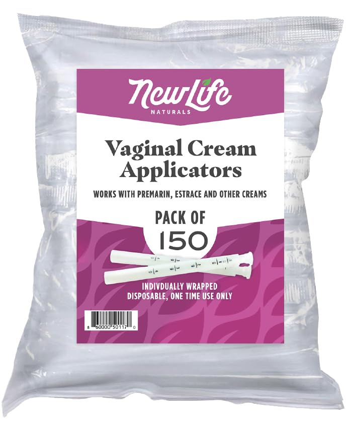 NewLife Naturals disposable vaginal cream applicator with a comfortable tip for gentle insertion.