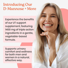 NewLife Naturals D-Mannose capsules being poured for daily routine.