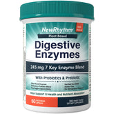 NewRhythm Digestive Enzymes bottle with plant-based capsules for easy daily digestion