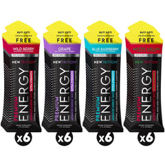 NewTrition blue raspberry energy shot bottle boosts focus during study sessions.