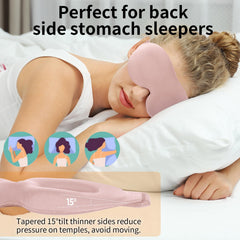 NEWVANGA Sleep Mask nose indentation creates zero-pressure fit for all night
