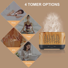 NEWYID diffuser LED light creates ambient mood lighting for relaxation.
