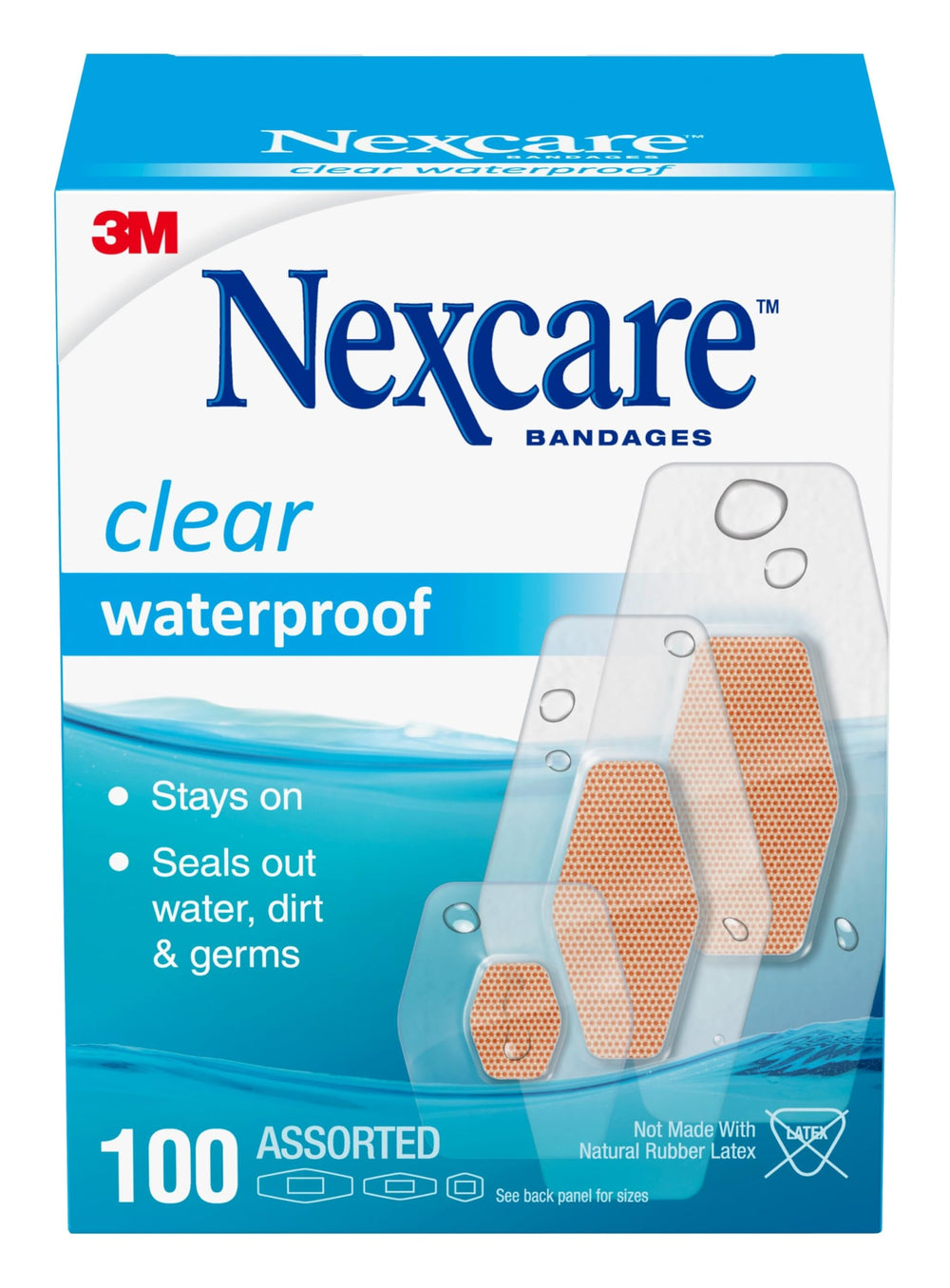 Nexcare impermeables transparentes para agua protegiendo la herida