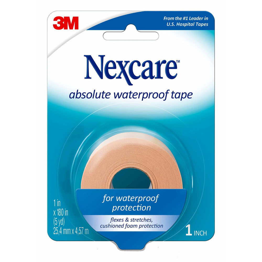 Nexcare Cinta Agua Resistente: rollo ideal para uso diario y actividades acuáticas.