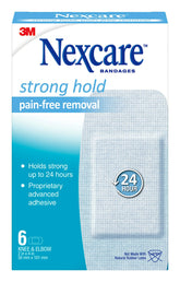 Nexcare curitas con fuerte adherencia para protección de 24 horas.