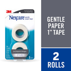 Nexcare Gentle Paper Tape applied around finger demonstrating tearability