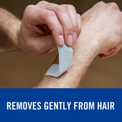 Nexcare tape on hairy forearm during gentle removal