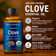 Nexon Botanics clove oil aroma in diffuser for relaxing ambiance