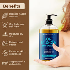 Nexon Botanics lavender-peppermint-aroma emphasizing refreshing scent during a massage.