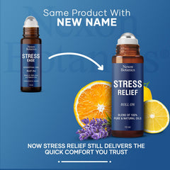 Nexon Botanics Stress Relief Roller on the forehead for focused calm.