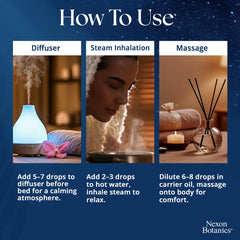 Nexon Botanics Zen Sleep diffuser usage in a cozy room.