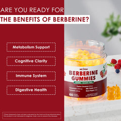 Nextdia Berberine Gummies ingredient panel—berberine, cinnamon, milk thistle blend