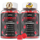 Nextdia Brain & Mood Gummies bottle front, showcasing vegan B-complex for energy support.