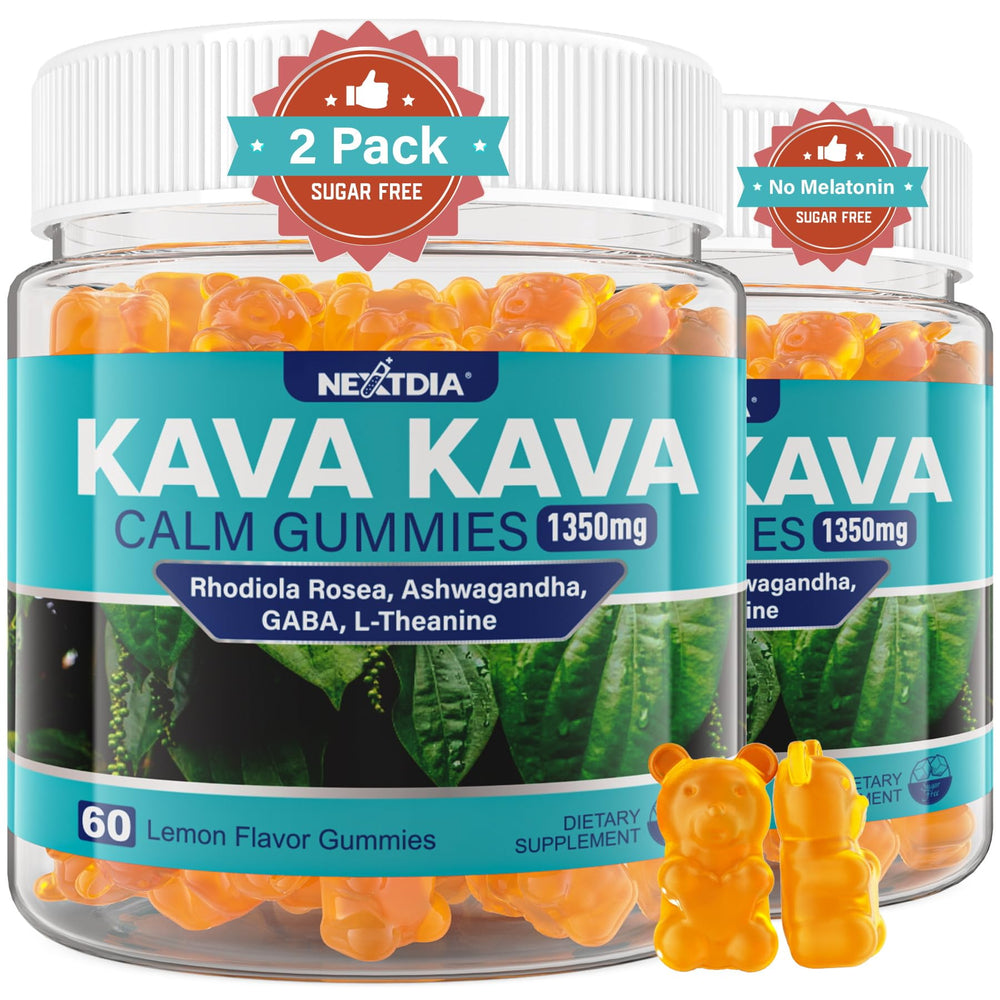 Nextdia Kava Kava Gummies bottle for calm support during busy days