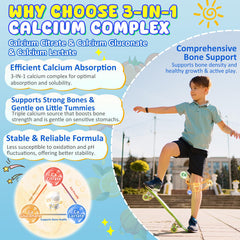 Nextdia Kids Calcium Gummies close-up strawberry flavor with pectin outer layer.