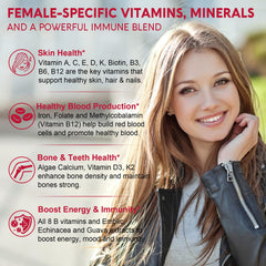 Nextdia methylated women's multivitamin gummies packaging in a bottle and box.