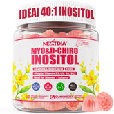 Nextdia Myo-Inositol Gummies strawberry bottle view for daily hormonal balance support.