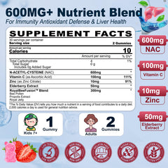 Nextdia NAC Gummies being poured into a hand for convenient daily dosing.