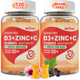 Nextdia sugar-free immune gummies bottle for adults 50+ with D3, C, and zinc.