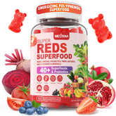 Nextdia Super Greens & Reds Gummies bottle front for daily antioxidant support