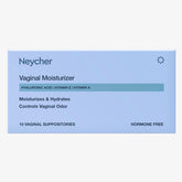 Neycher hyaluronic acid suppositories packaging shows premium, at-home moisture support