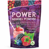 NGU Super Berry Powder bottle front shows a nutrient-dense mix for daily smoothies