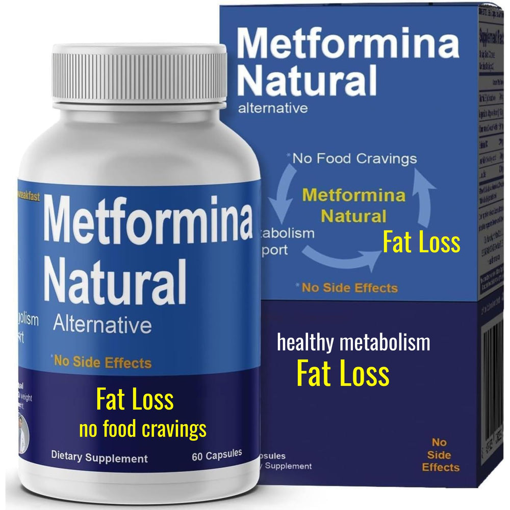 Ni una dieta más METFORMINA Natural bottle front supports metabolism.