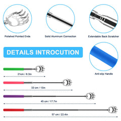 NICEMOVIC Bear Claw Back Scratcher extended to 22.4 inches for full reach