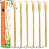 NICEMOVIC rasca espalda de bambú con mango largo para alcance cómodo.