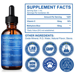 NIFEISHI Methylene Blue Drops dropper application for easy dosing and energy support.