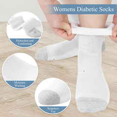 NIIRKIIR women’s ankle socks with seamless toe reduce friction and irritation